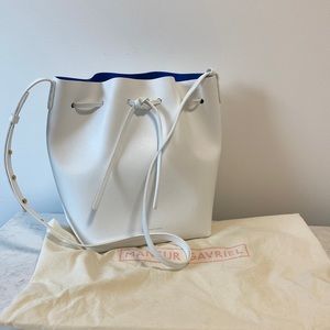 NWT White Mansur Gavriel Bucket Bag